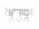 SCHROFF Modulschiene, Typ H-ST stabil, Standard - MODULSCH. HINTEN 20TE H ST