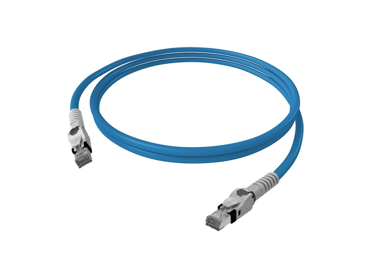 EasyLan VarioBoot Patchkabel Kat.6A, S/FTP, blau, 2 m