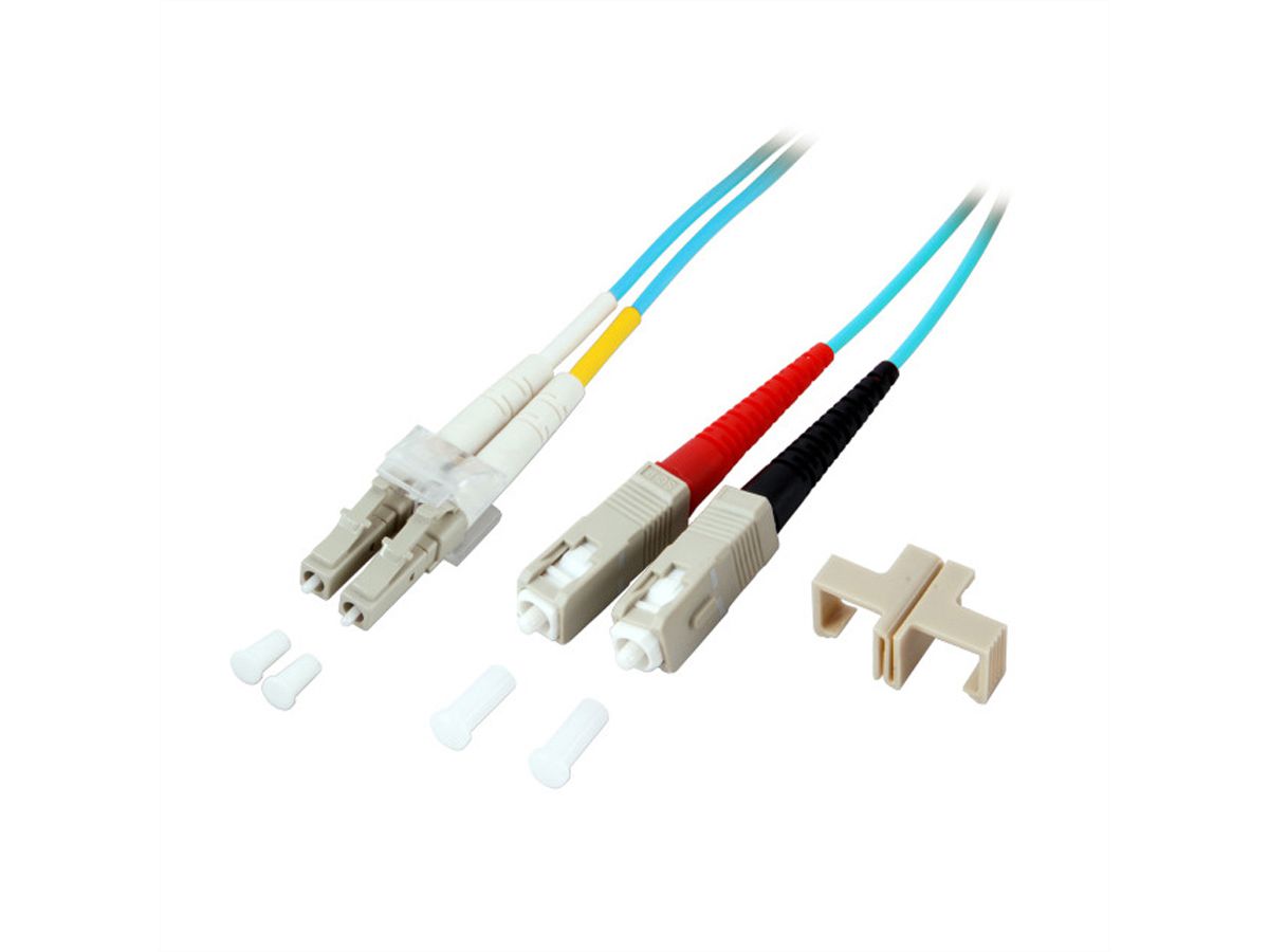 Quality LWL-Kabel duplex 50/125µm OM3, SC/LC, 7,5m