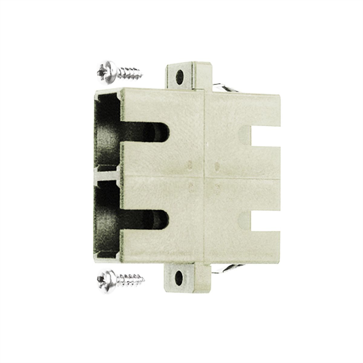 TELEGÄRTNER SC Duplex Kupplung, Multimode, Keramikhülse, Kunststoffgehäuse, beige
