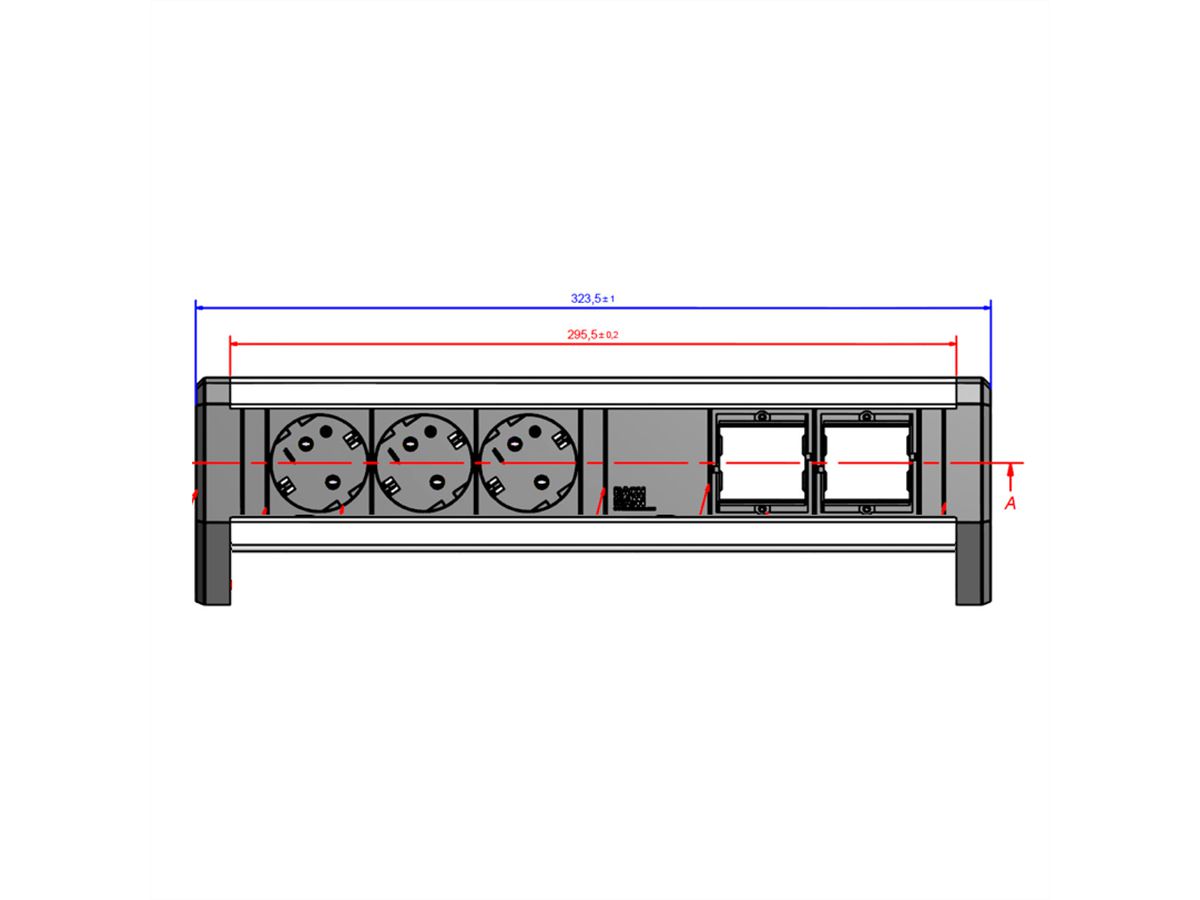 BACHMANN DESK 3x Schutzkontakt 2x ABD GST18