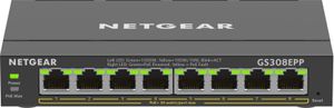NETGEAR 8-Port Gigabit Ethernet High-Power PoE+ Plus Switch (GS308EPP) Managed L2/L3 Gigabit Ethernet (10/100/1000) Power over Ethernet (PoE) Schwarz