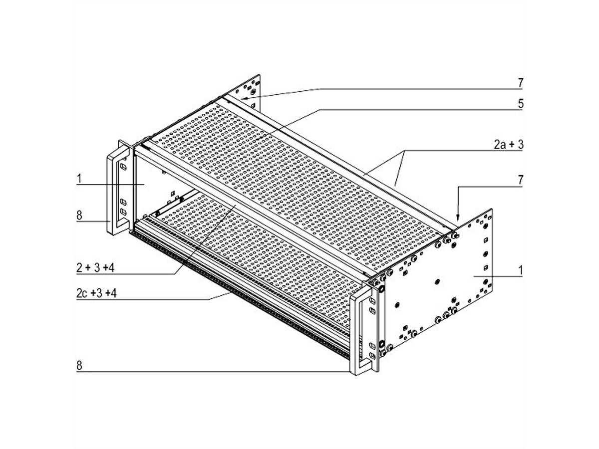 SCHROFF Bausatz, EN 50155, geschirmt, für CompactPCI Anwendungen - BGTR PRO IEEE 3HE 84TE 235T