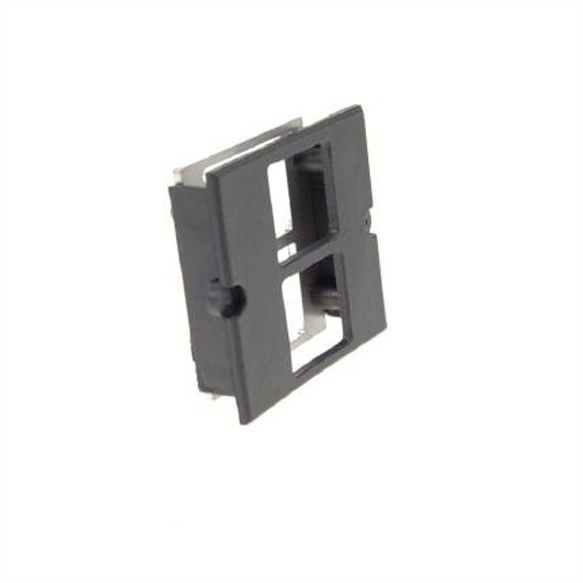 BACHMANN Custom Modul Rahmen für 2x Keystone, mit Metallhalterung, schwarz