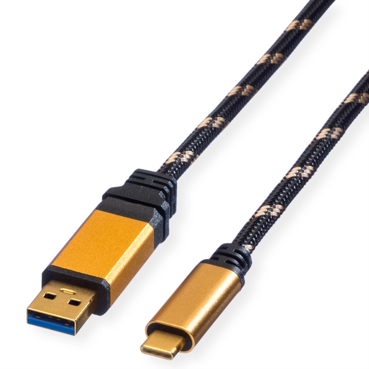 ROLINE GOLD USB 3.2 Gen 1 Kabel, USB A-C, ST/ST, 1 m