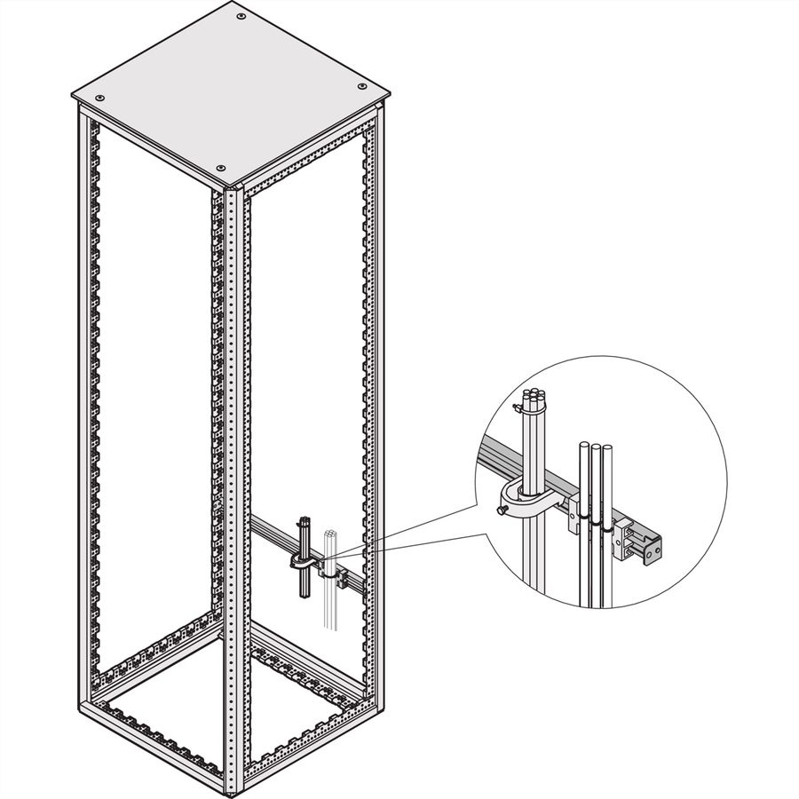 SCHROFF C-Profil für die Schrankbreite - C-PROFILSCHIENE 800 LG. (2X)