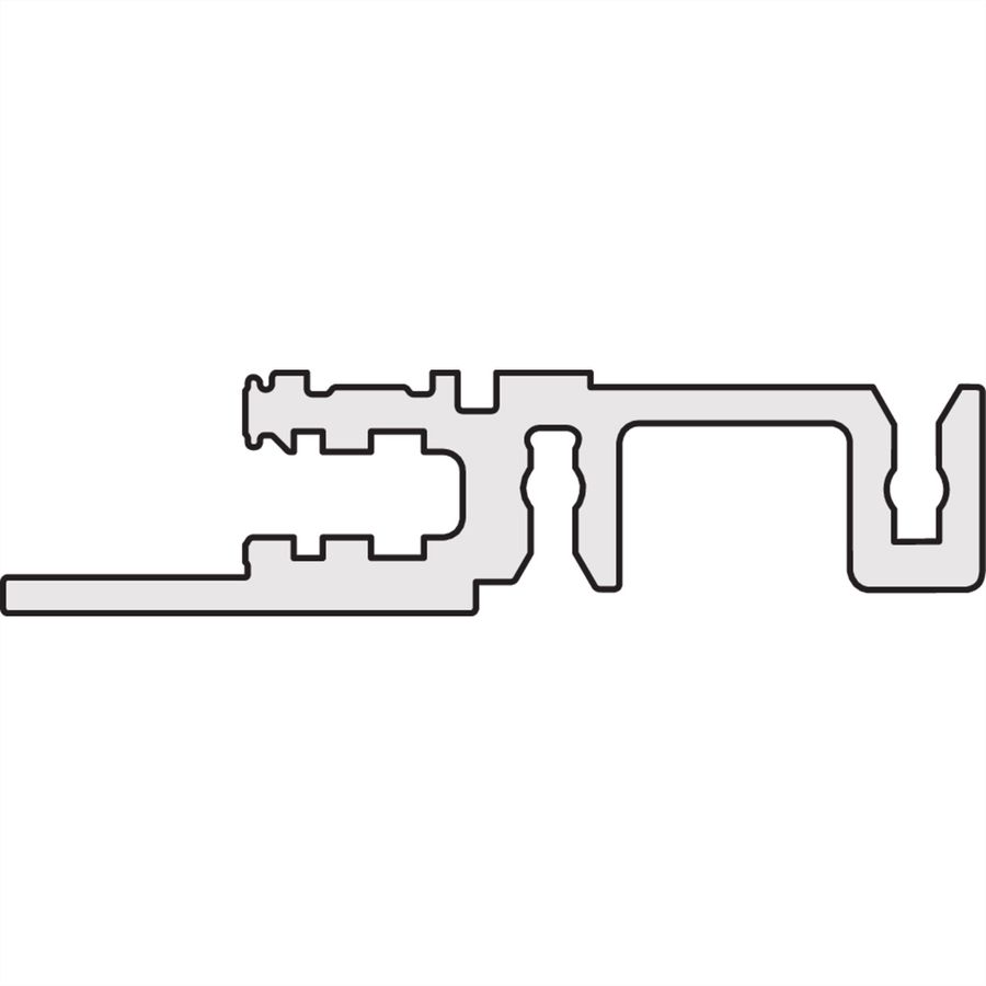 SCHROFF Frontrahmen, ungeschirmt, für horizontalen Kartenausbau - FRONTRAHMEN 3HE 54TE (LD)