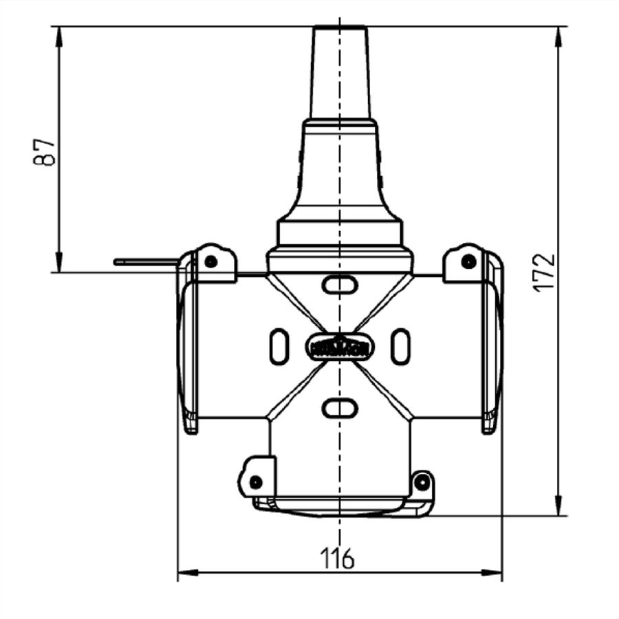 BACHMANN Vollgummi-Schutzkontakt, 3x Kupplung schwarz montierbar