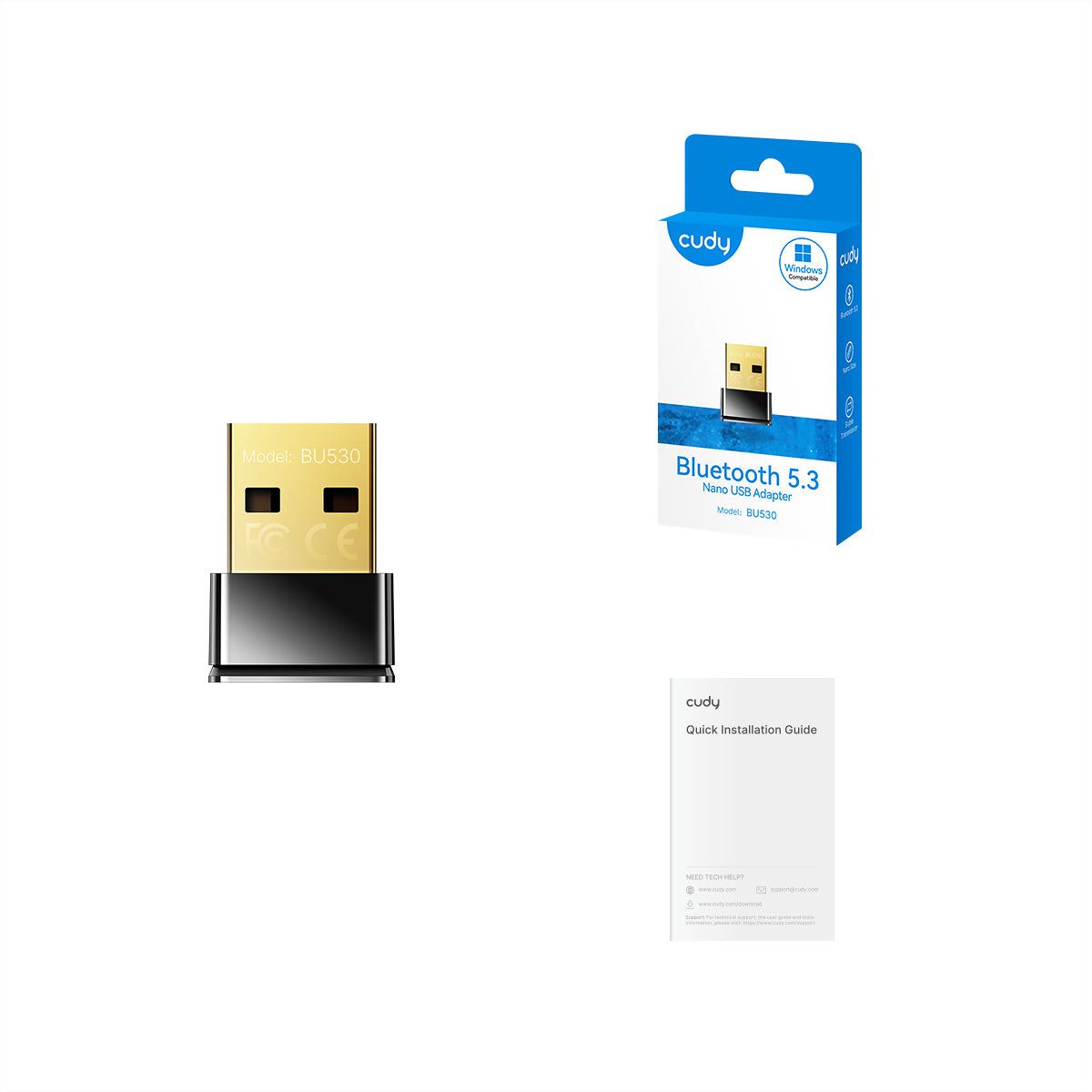 CUDY BU530 Nano USB Adapter Bluetooth 5.3