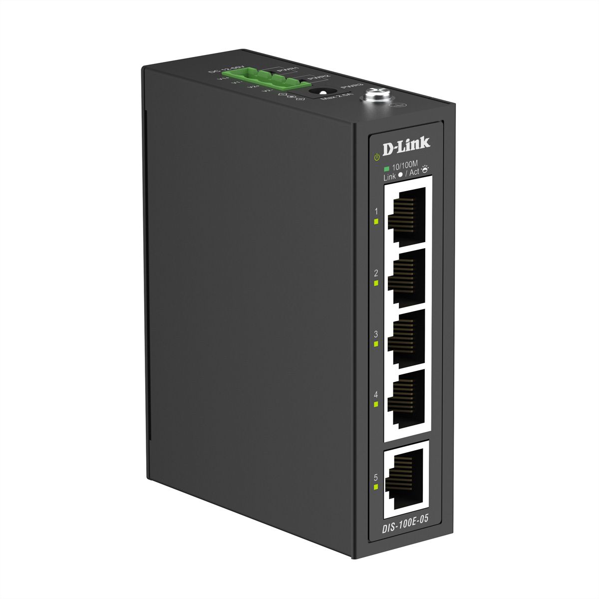 D-Link DIS-100E-05 5-Port Switch, Industrial Fast Ethernet Unmanaged