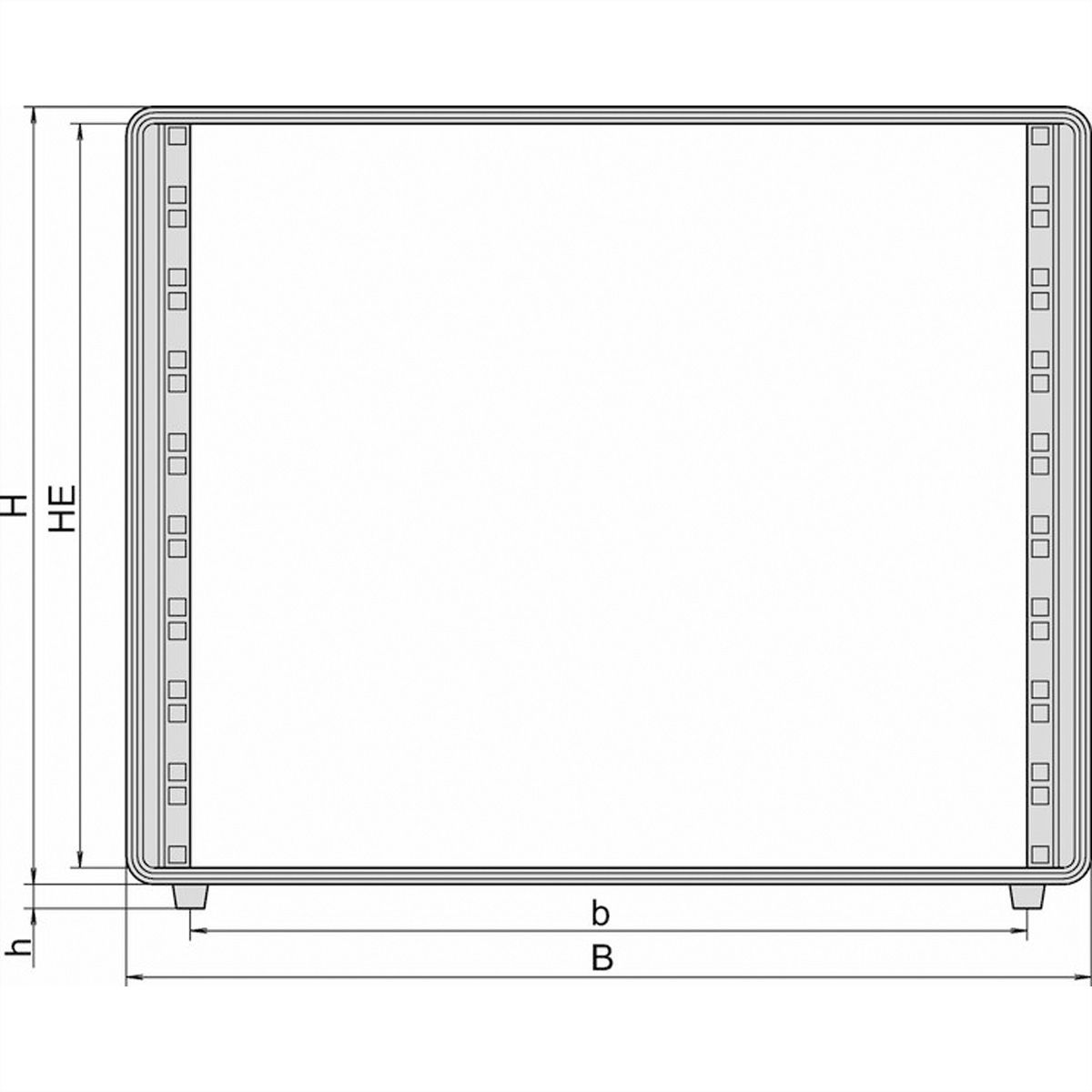 SCHROFF 19"-Gehäuse 12 HE, Aluminium - COMPTEC GEHAEUSE 12HE 400T