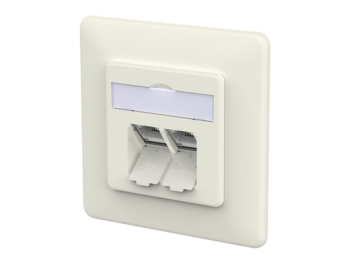 METZ CONNECT E-DAT C6A IDC Dose, 2 Port, UP, reinweiß