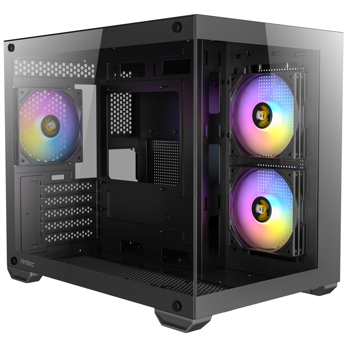 ANTEC CX600M ARGB B Micro-ATX Tower Gaming PC Gehäuse, schwarz