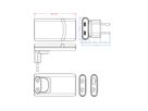 VALUE USB Charger mit Euro-/US-Stecker, 2 Ports Typ A+C, 65W