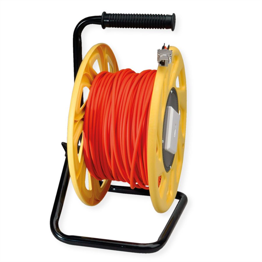 ROLINE RJ-45 Kabeltrommel Cat.6A (Class EA), orange, 60 m