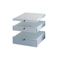 SCHROFF 19"-Schubfach - SCHUBFACH 19" 2HE RAL7035