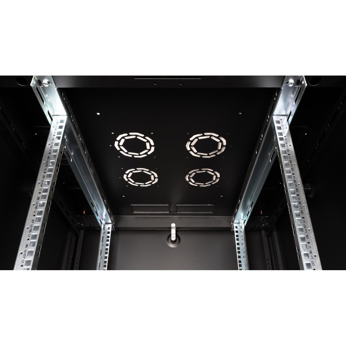 ROLINE 19-Zoll Netzwerkschrank Basic 42HE, 800x800 BxT Glastür schwarz