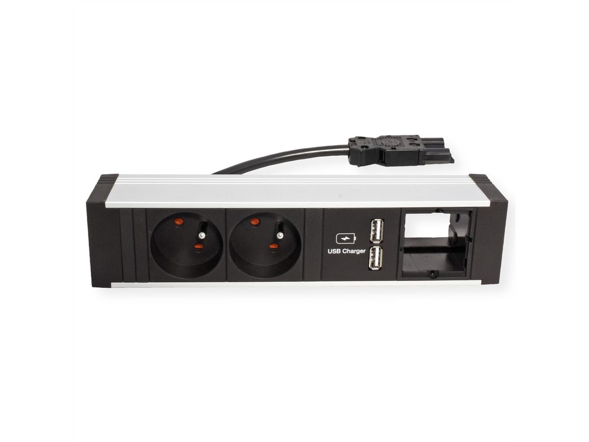 BACHMANN CONEO SET 2xUTE 1xUSB Charger 1xCM 0,2m GST18 weissaluminium