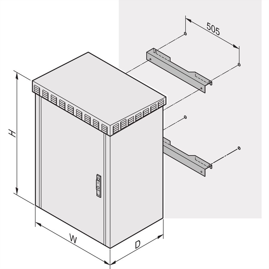 SCHROFF Wandbefestigung - OD WANDBEFESTIG. SET UNIBODY