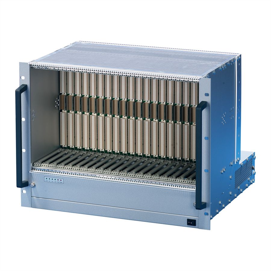 SCHROFF 8 HE, 21 Slot, mit Rear I/O - BGTR VME64X 8HE 160/80 21SL