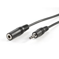 VALUE 3,5mm Verlängerungskabel ST / BU, schwarz, 3 m