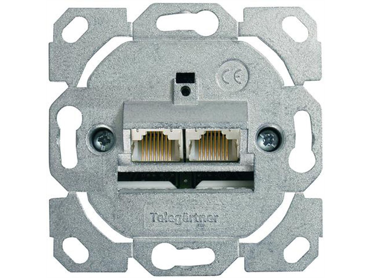 TELEGÄRTNER Dose AMJ45 ohne Zentralplatte 2x RJ-45 Kat.5e (Class D)