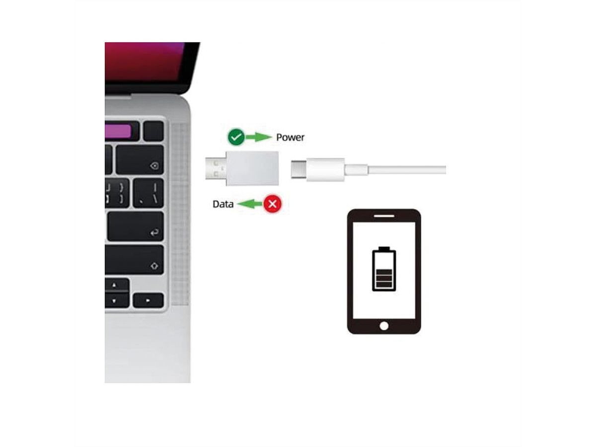 VALUE USB Typ A - C Datenblockier-Adapter