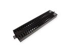 VALUE 19"-Frontplatte 1 HE, beidseitig mit Kabelkanal , schwarz