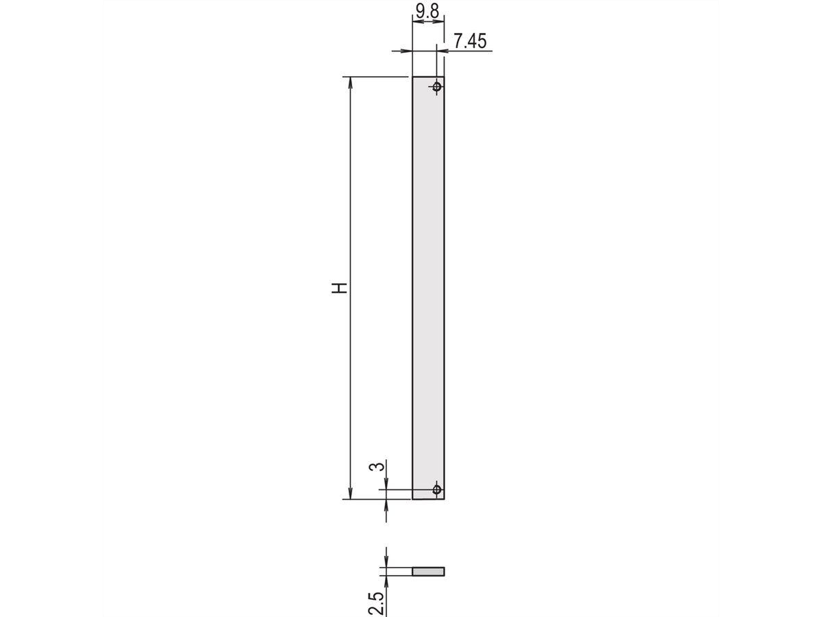 SCHROFF Frontplatten ungeschirmt - TEILFRONTPL.6HE 7TE VORELOX
