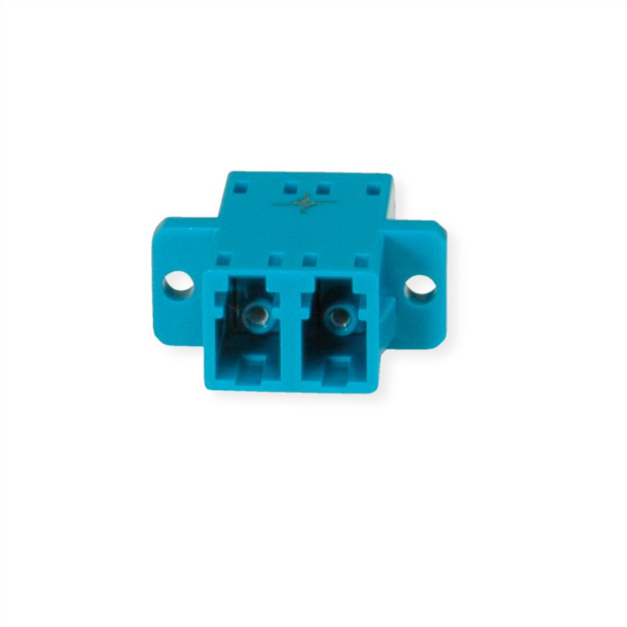 TELEGÄRTNER LC Duplex Kupplung, Single- u. Multimode, Keramikhülse, Kunststoffgehäuse blau