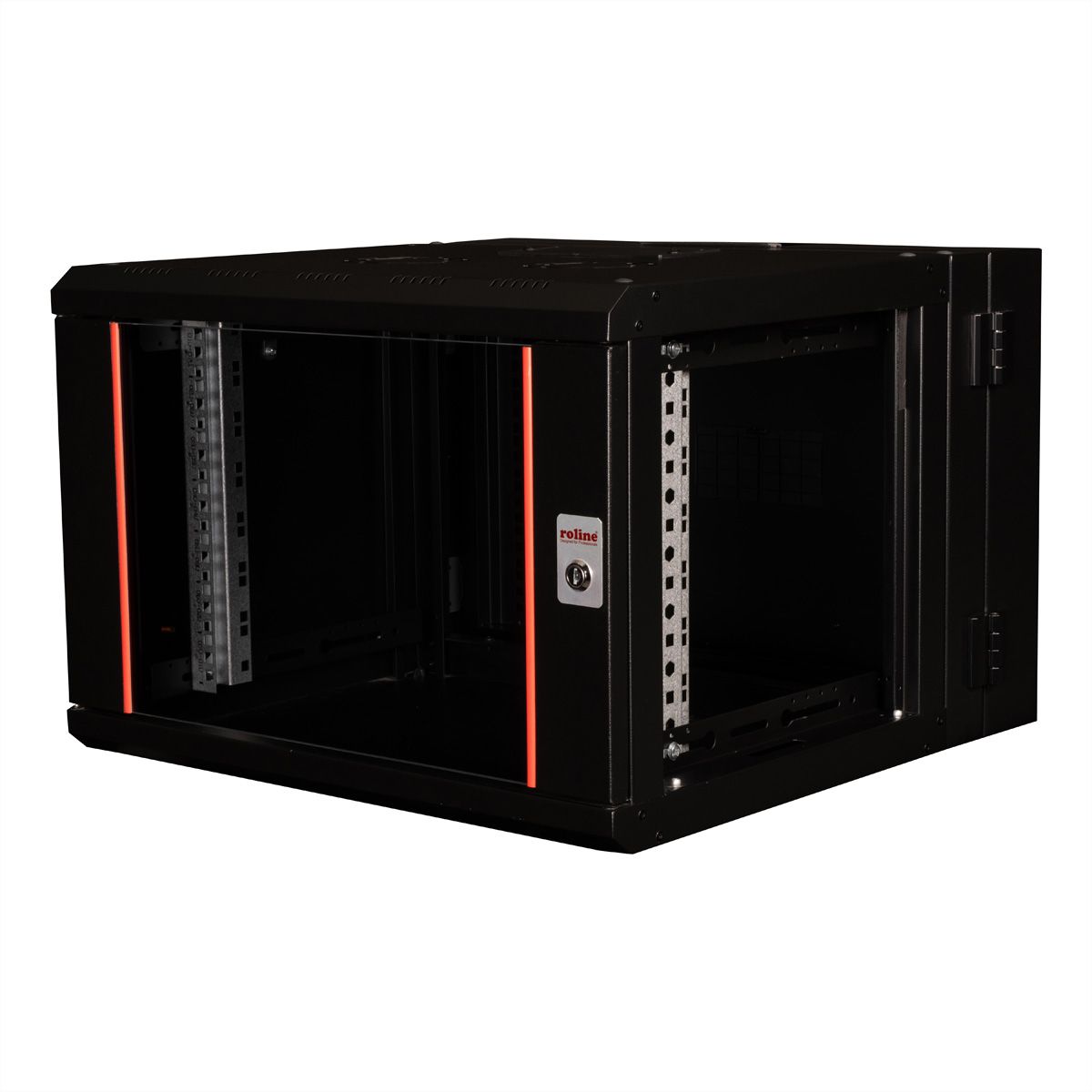 ROLINE 19-Zoll Wandgehäuse Pro 7 HE, 600x600 BxT zweiteilig schwenkbar schwarz