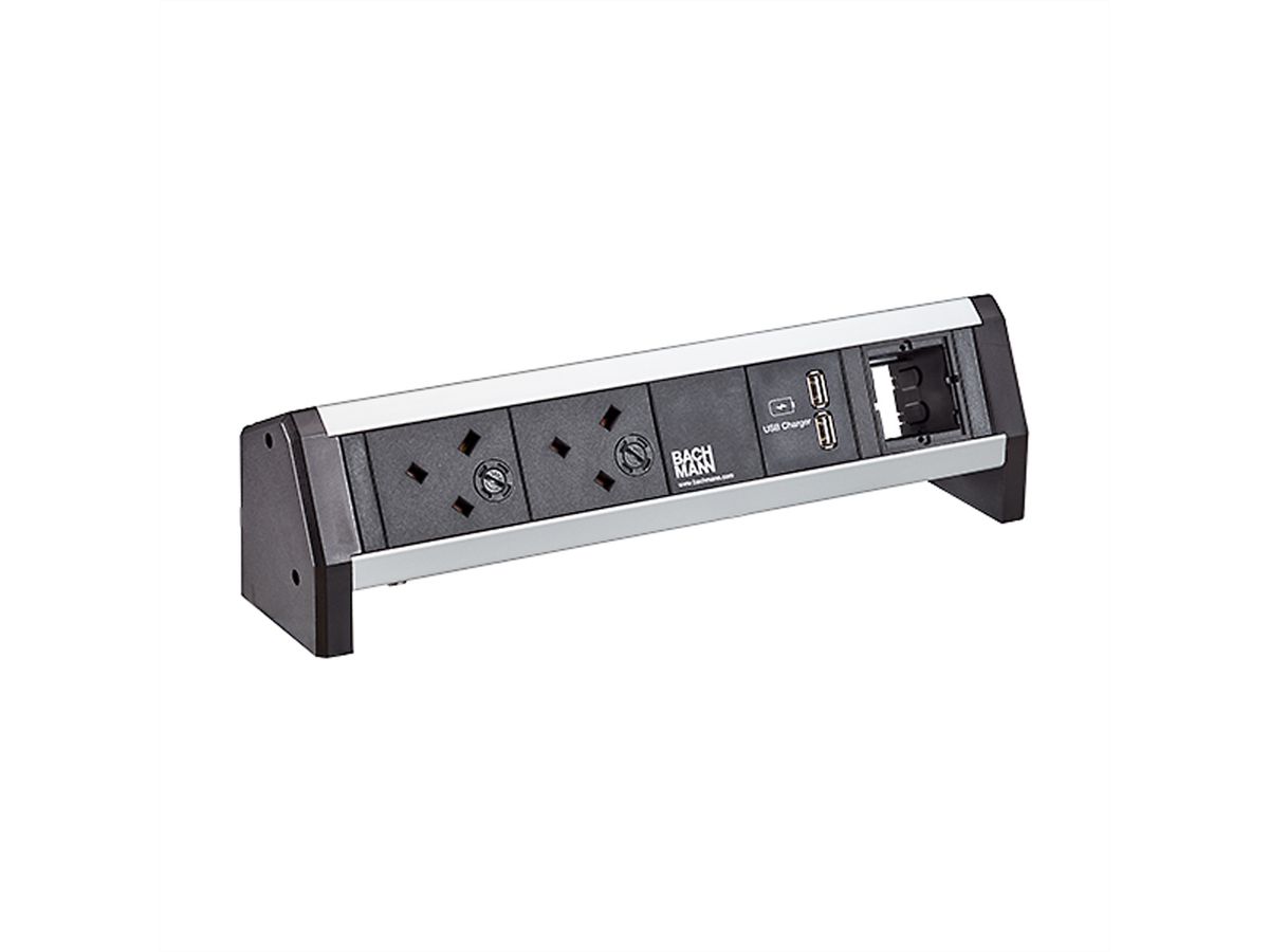 BACHMANN DESK 2xUK 1xUSB 1xCM, Strom 1,0m GST18 United Kingdom
