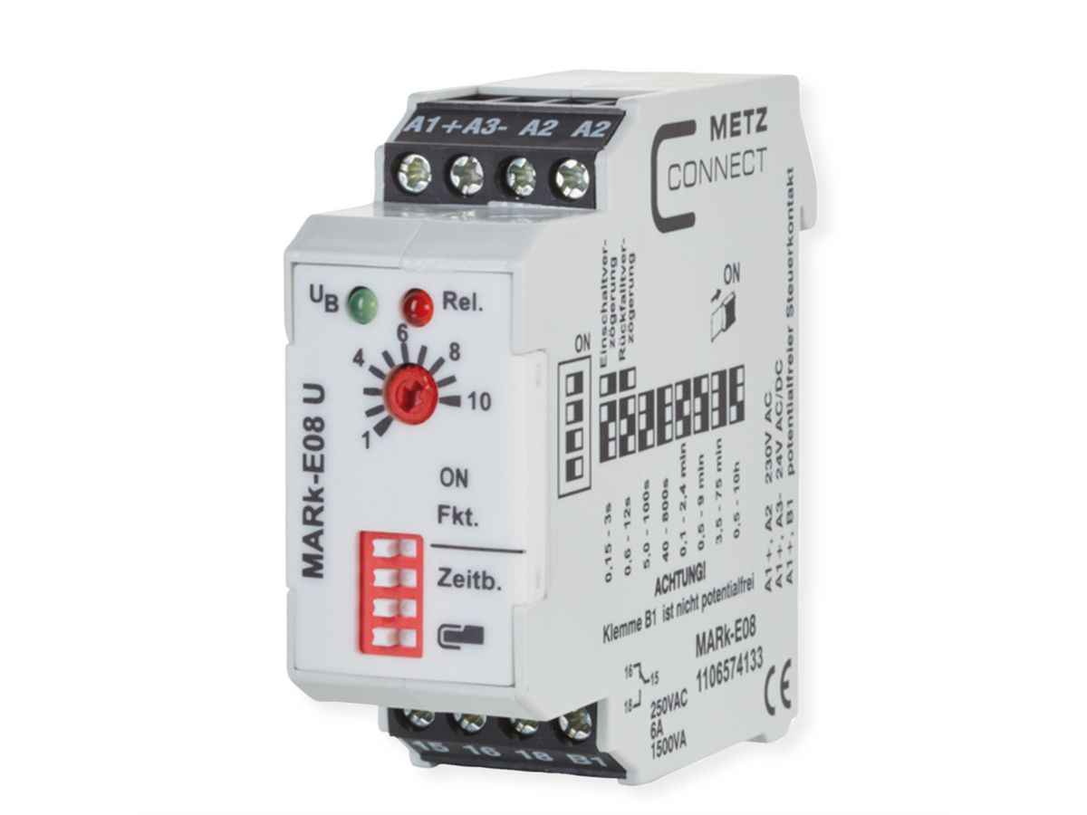 METZ CONNECT MARk-E08 U 230 V AC, 24 V AC/DC Zeitrelais