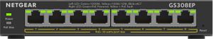 NETGEAR 8-Port Gigabit Ethernet PoE+ Plus Switch (GS308EP) Managed L2/L3 Gigabit Ethernet (10/100/1000) Power over Ethernet (PoE) Schwarz