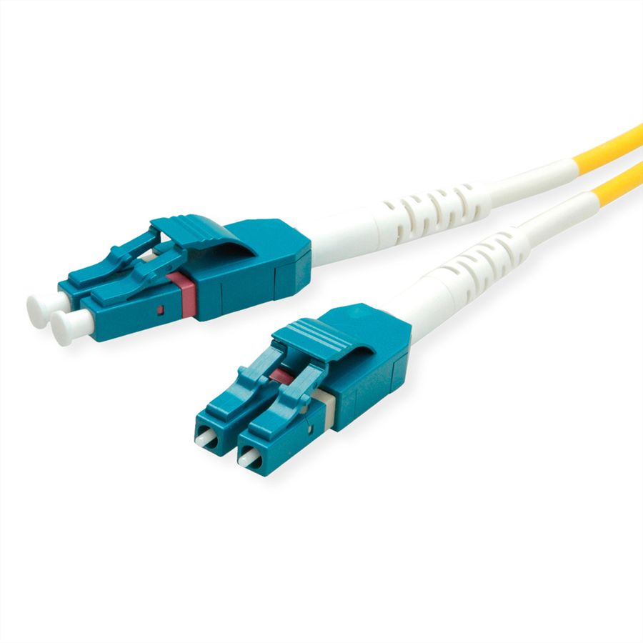 ROLINE LWL-Kabel Duplex, Single Mode 9/125µm OS2, LC/LC, LSOH, gelb, 0,5 m