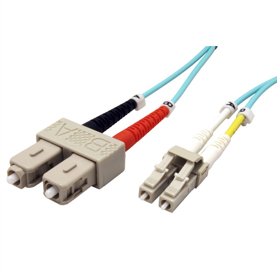 ROLINE LWL-Kabel 50/125µm OM3, LC/SC, türkis, 1 m