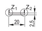 SCHROFF Frontplatten für D-Sub Steckverbinder - FRONTPR. 3HE 4TE 1X25 POLIG