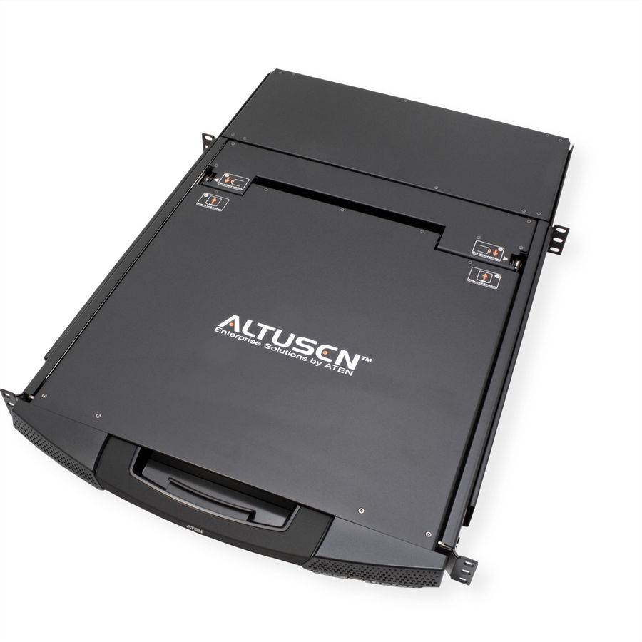 ATEN KL1516AiM KVM Over-IP Switch, 43cm TFT, VGA, PS/2-USB über Kat 5, 16 Ports, DE-Layout