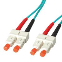 LEONI LWL-Kabel duplex 50/125µm OM3, Suhner SC/SC, 1 m