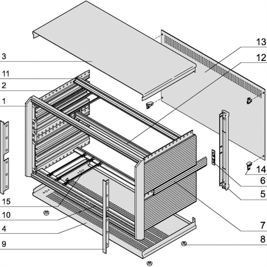 SCHROFF Komplettgehäuse, ungeschirmt - PROPAC PRO GEH.3HE 84TE 506T