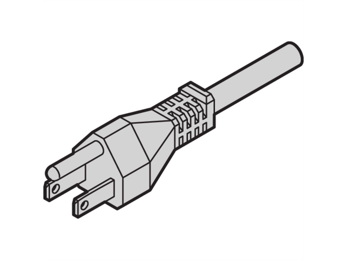 SCHROFF Netzanschlussleitung, USA - NETZANSCHL.KABEL USA 2,0MTR.