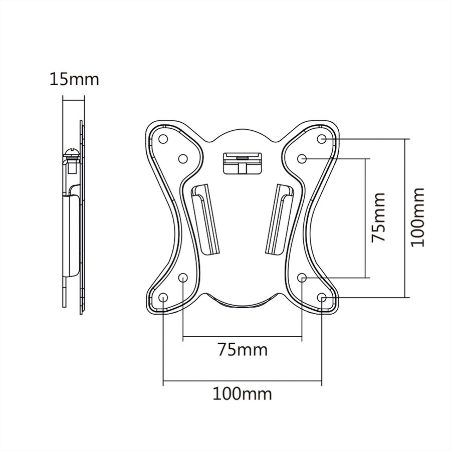 VALUE LCD-Befestigung, Wandmontage, bis 27 Zoll, bis 20 kg