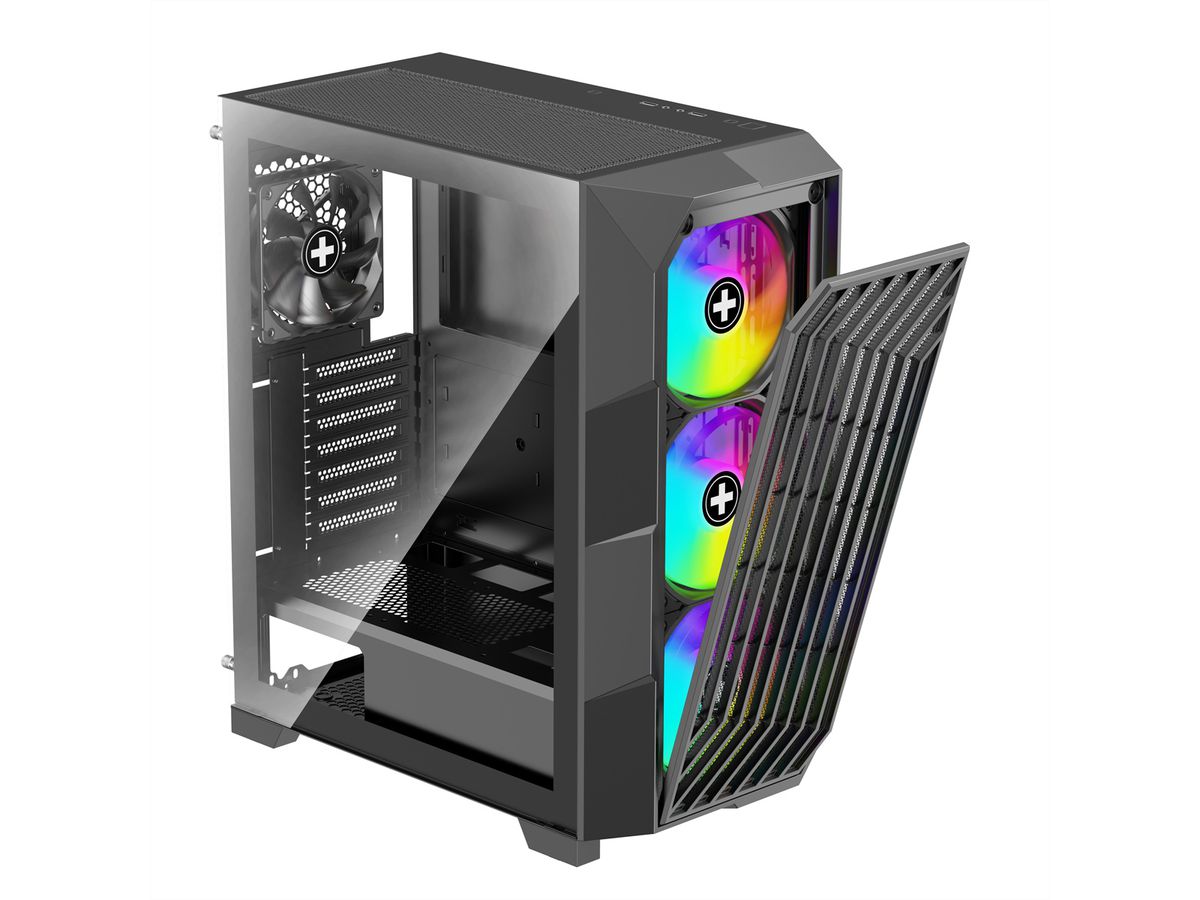 XILENCE Xilent Breeze II ATX PC Case black, X812.ARGB Gaming ATX PC Case schwarz