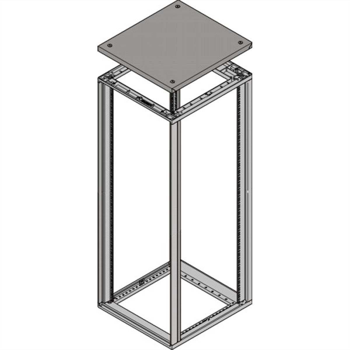 SCHROFF Dach angehoben - DACH ANGEHOBEN 600T RAL7021