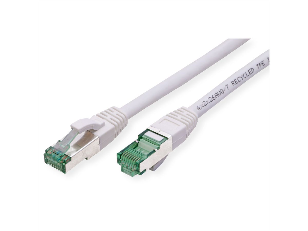 ROLINE RM Patchkabel Kat.6A S/FTP (PiMF), weiß, 2 m