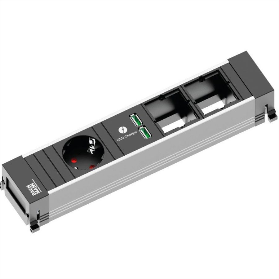 BACHMANN POWER FRAME Medium 1x Schutzkontakt 1x USB Charger 2x ABD