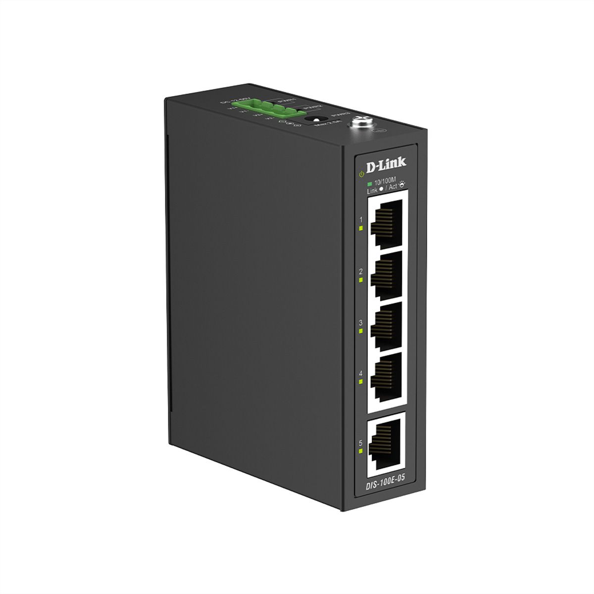 D-Link DIS-100E-05 5-Port Switch, Industrial Fast Ethernet Unmanaged