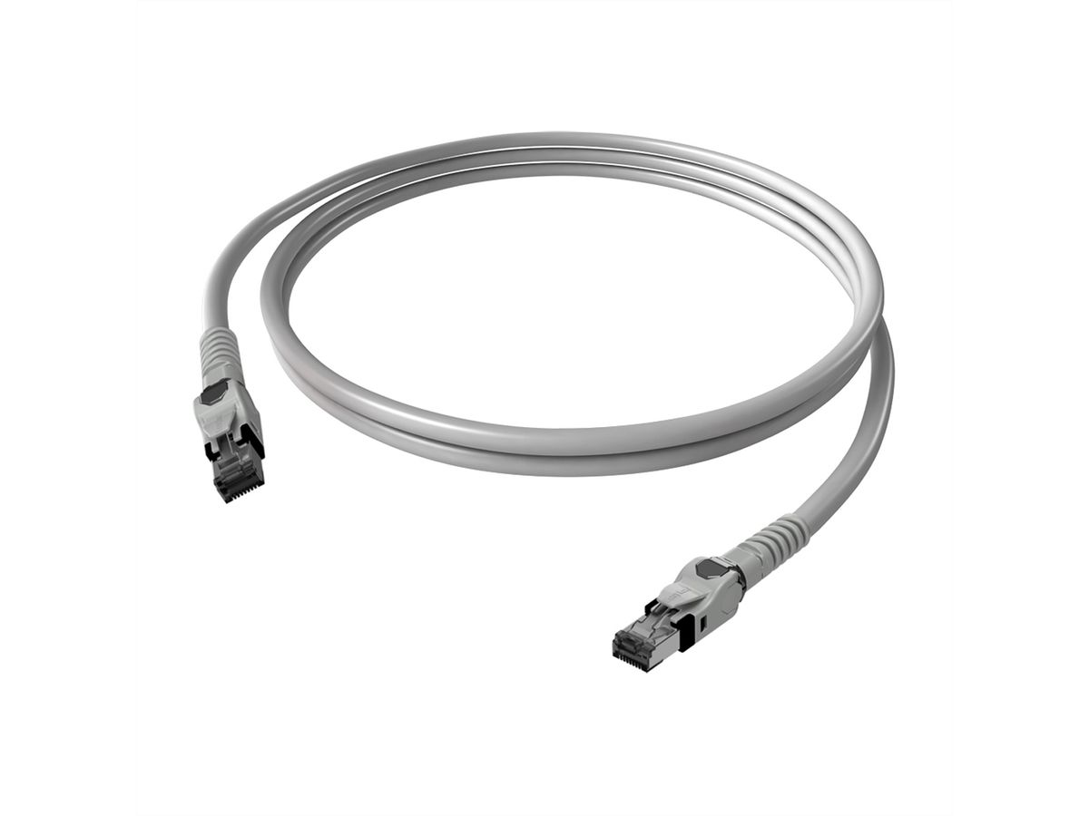 EasyLan VarioBoot Patchkabel Kat.6A, S/FTP, grau, 1 m