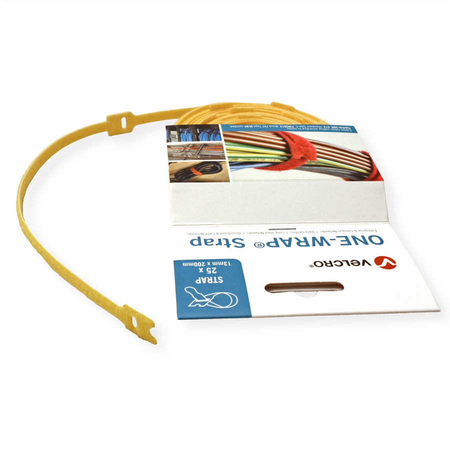 VELCRO® One Wrap® Strap 13mm x 200mm, 25 Stück, gelb