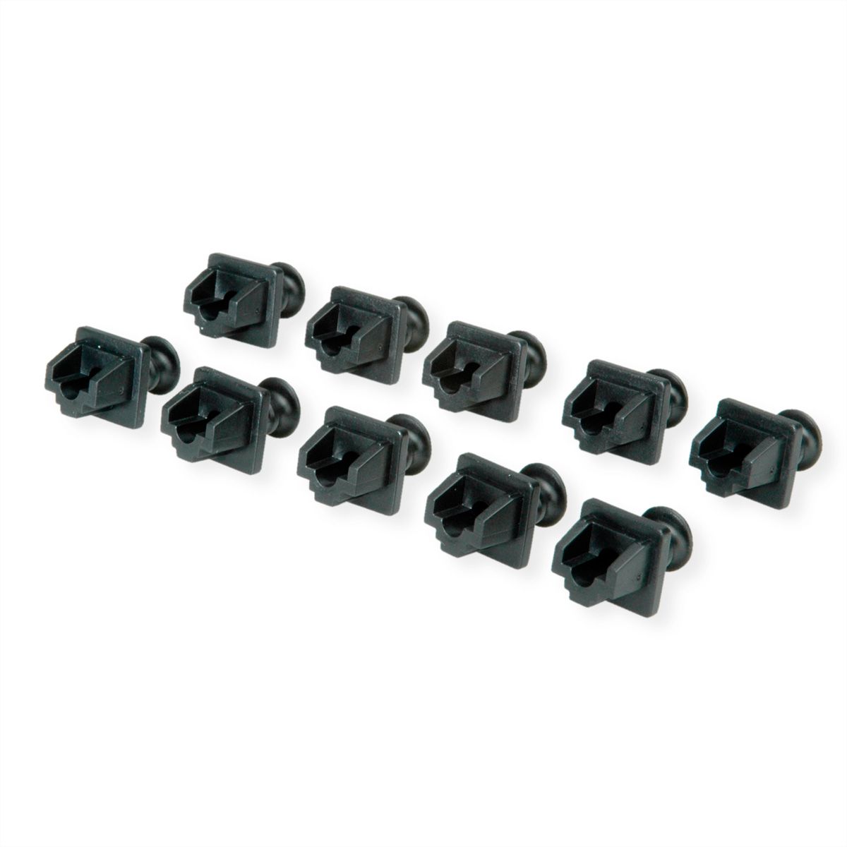 VALUE RJ45-Buchsen-Staubschutz, 10er Set, schwarz